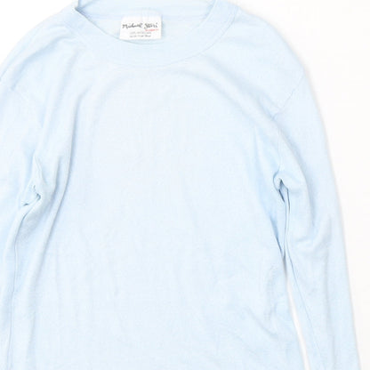 Preloved Michael Stars Womens Blue Round Neck  Cotton Pullover Jumper Size S - Detail