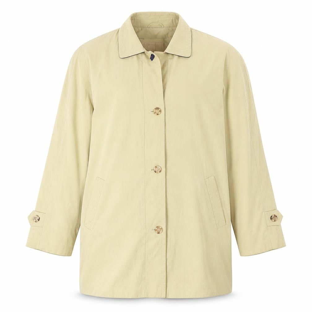 Design Essentials Womens Yellow   Jacket  Size 16  Button