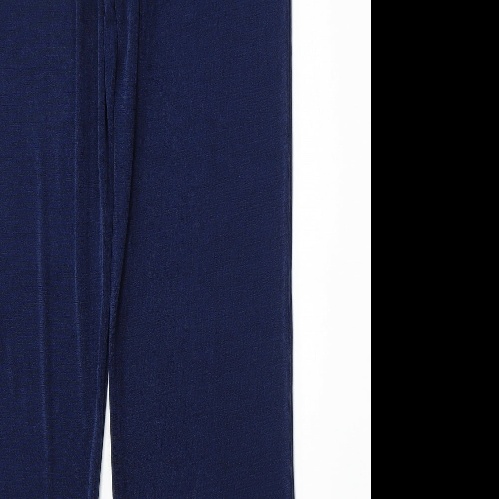 Anthology Womens Blue  Polyester Trousers  Size 12 L28 in Regular