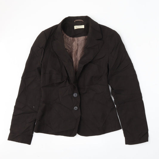 George Womens Brown  Polyester Jacket Suit Size 8
