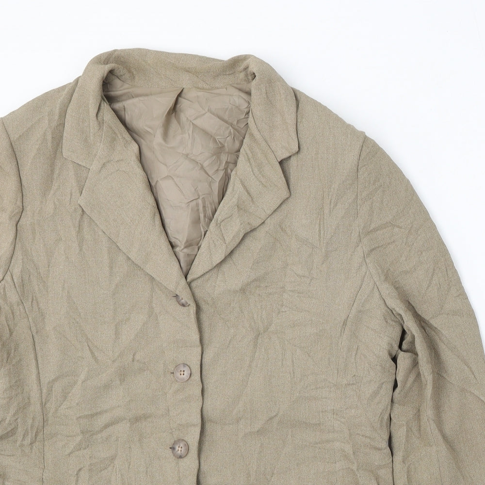 Berkertex Womens Beige  Polyester Jacket Suit Size 16