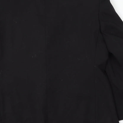Preloved 1860 Menswear Mens Black  Wool Jacket Suit Size 40 - Label