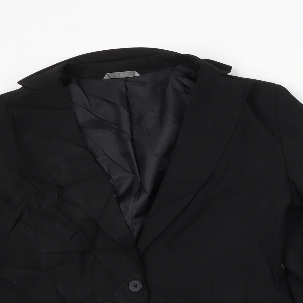 Marks and Spencer Womens Black  Polyester Jacket Suit Size 12