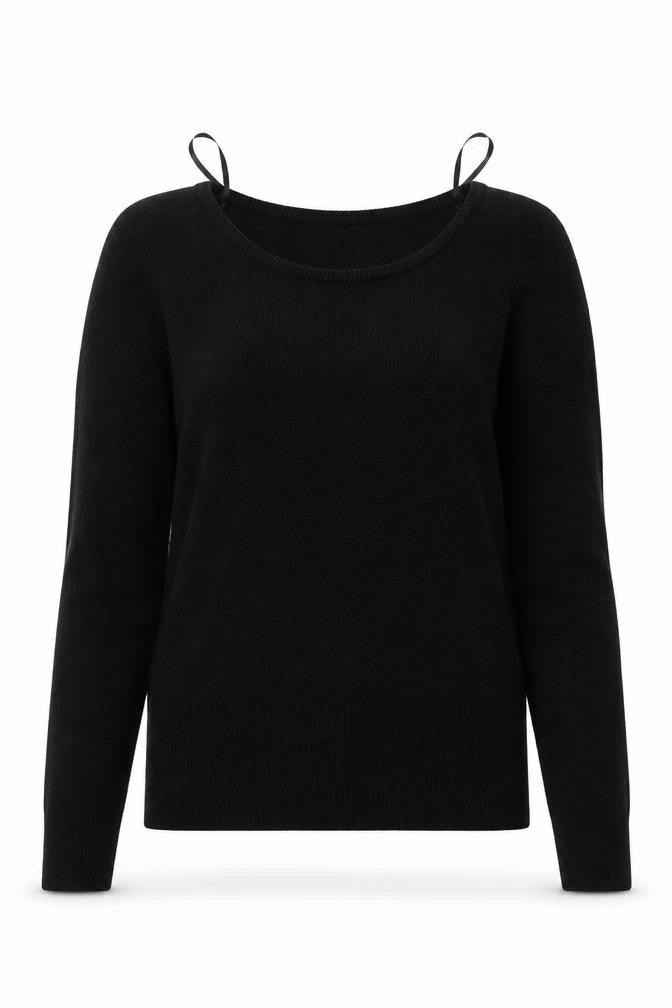 George Womens Black Round Neck  Acrylic Pullover Jumper Size 10