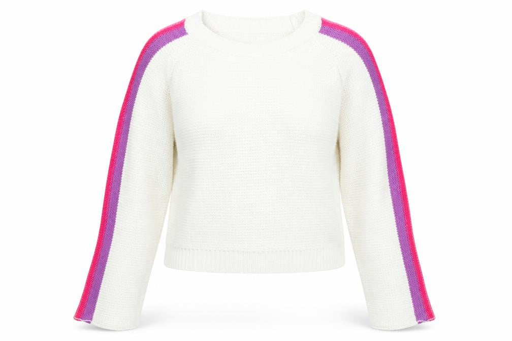 Derek Heart Womens White Round Neck  Acrylic Pullover Jumper Size M