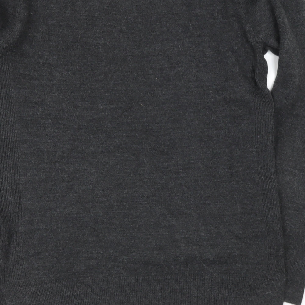Primark Womens Grey Round Neck  Acrylic Pullover Jumper Size 12