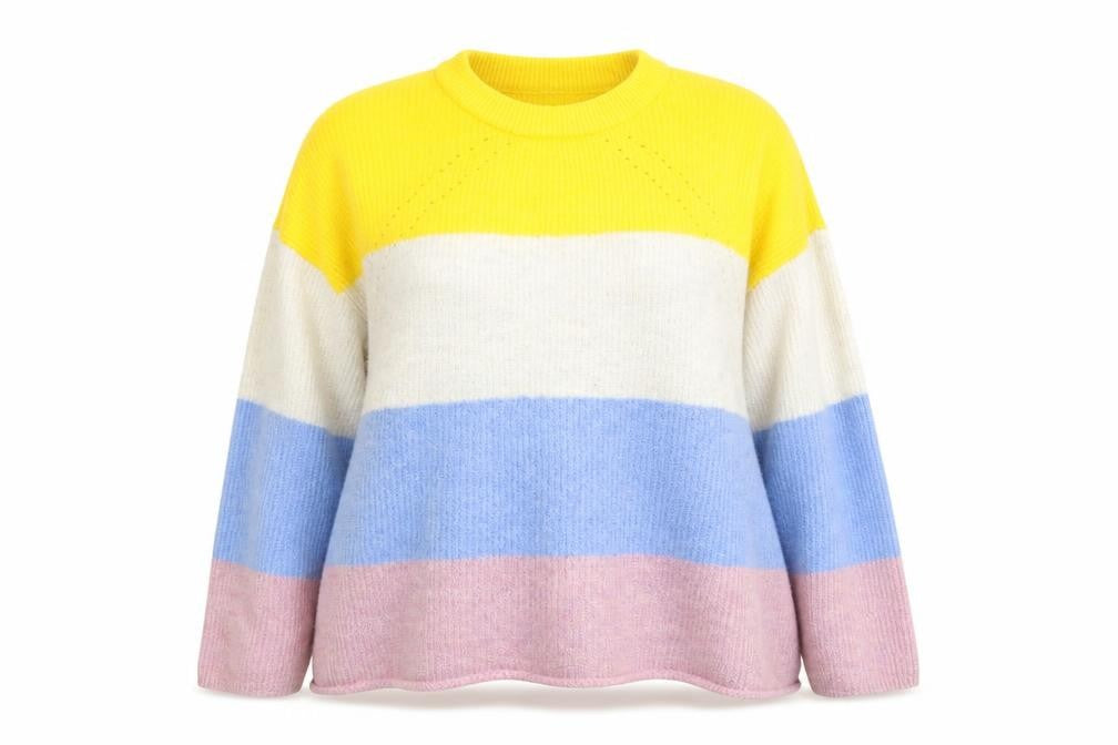 TESCO Womens Multicoloured Round Neck  Acrylic Pullover Jumper Size 18