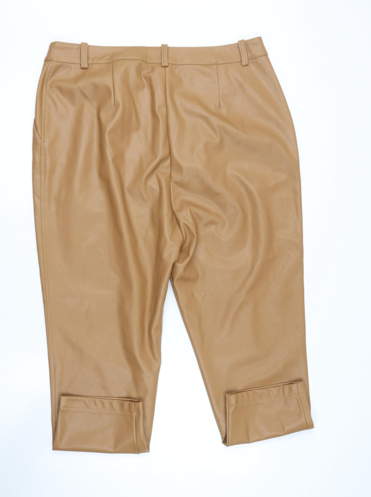 TOP SHOP Womens Beige  Polyester Dress Pants Trousers Size 18 L26 in Regular