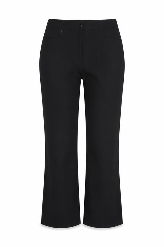 Preworn Womens Black  Polyester Dress Pants Trousers Size 32 L30 in Regular