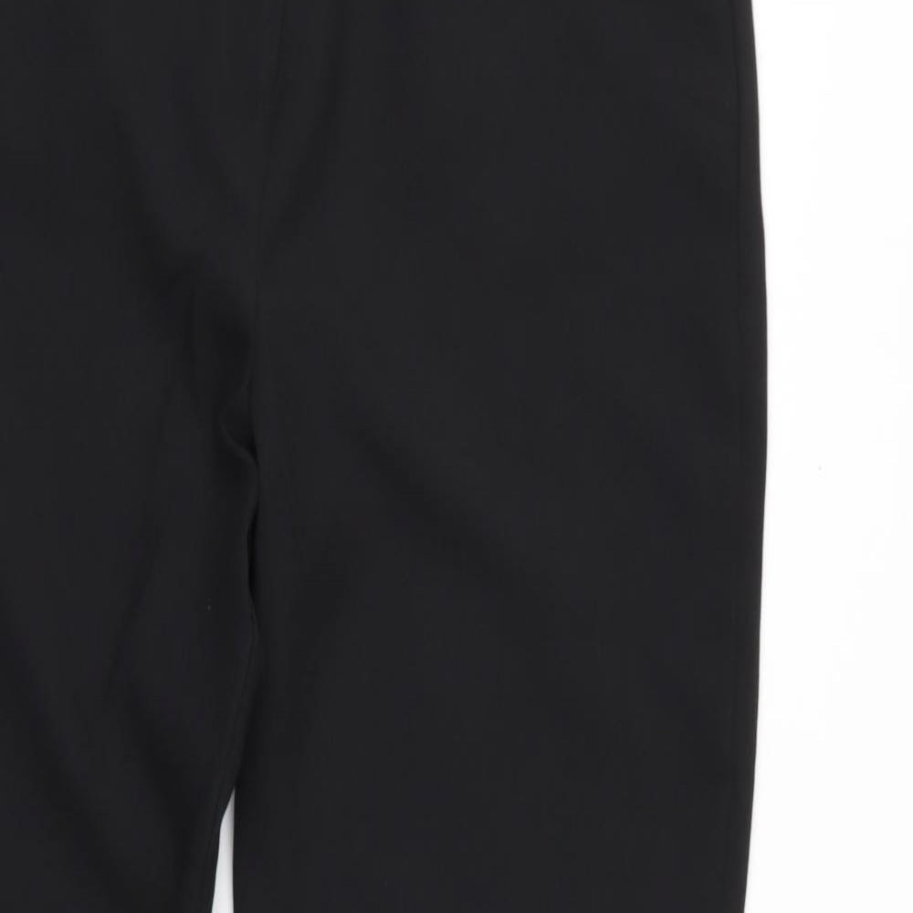Preworn Womens Black  Polyester Dress Pants Trousers Size 32 L30 in Regular