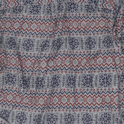Preloved tesco Mens Multicoloured Geometric Polyester  Button-Up Size XLT Collared - Label