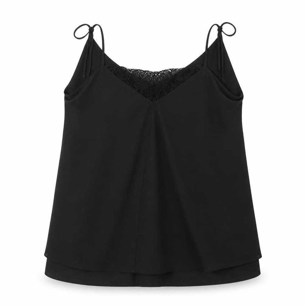 Coast Womens Black  Polyester Camisole Blouse Size 10 V-Neck