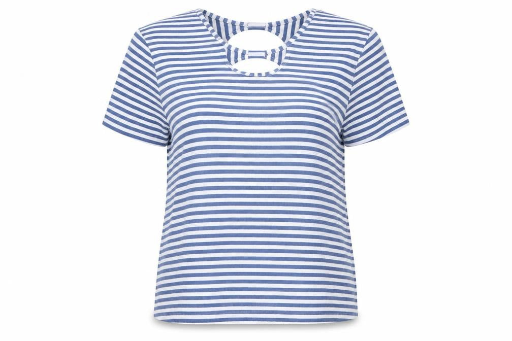 James Lakeland Womens Silver  Viscose  T-Shirt Size M Round Neck