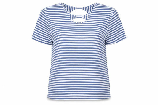 James Lakeland Womens Silver  Viscose  T-Shirt Size M Round Neck