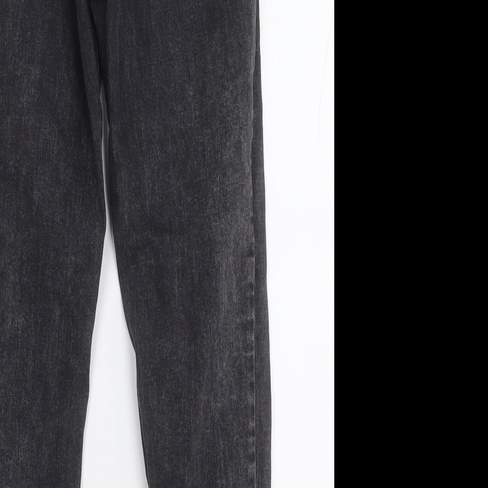 TU Womens Black  Cotton Straight Jeans Size 6 L26 in Regular