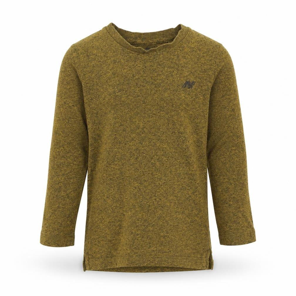 Next Boys Yellow  Cotton Basic T-Shirt Size 3 Years Round Neck Pullover