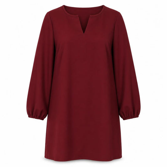 SheIn Womens Red  Polyester A-Line  Size M  V-Neck Pullover