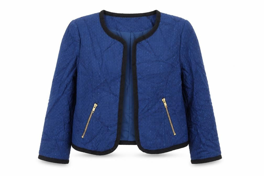 H&M Womens Blue   Jacket Blazer Size 8  Hook & Eye