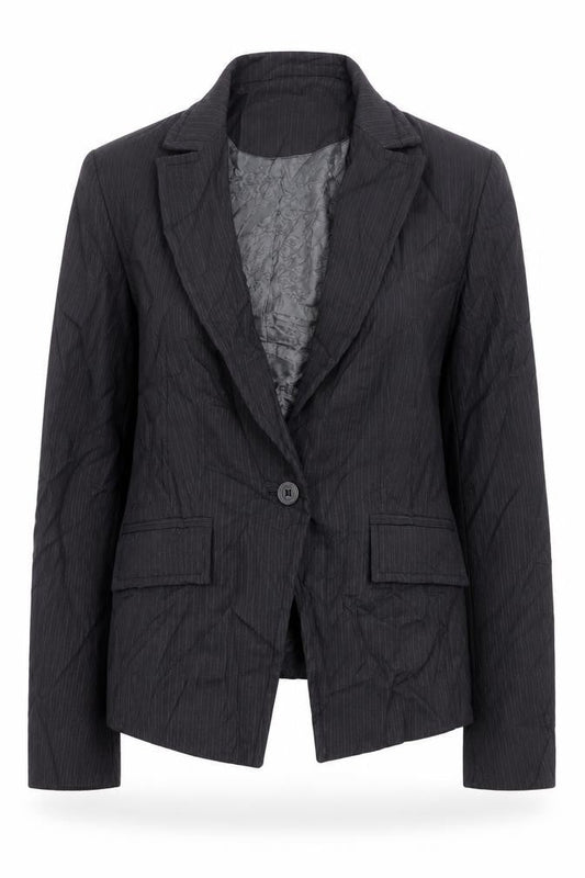 Next Womens Black Striped  Jacket Blazer Size 10  Button