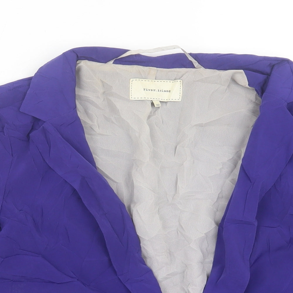 River Island Womens Purple   Jacket Blazer Size 10