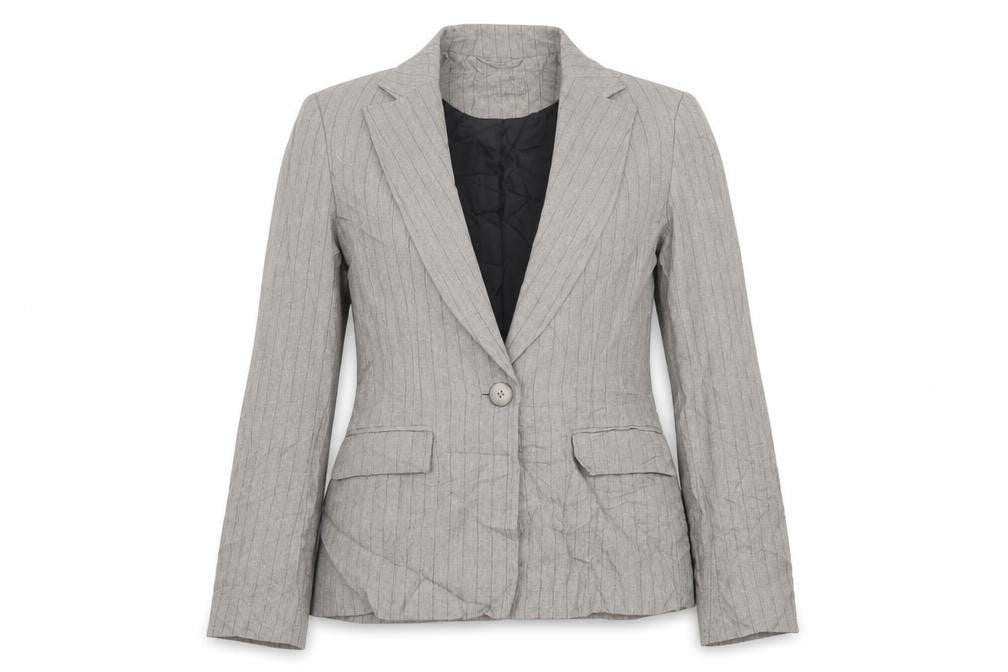 Wallis Womens Grey Striped  Jacket Blazer Size 12  Button