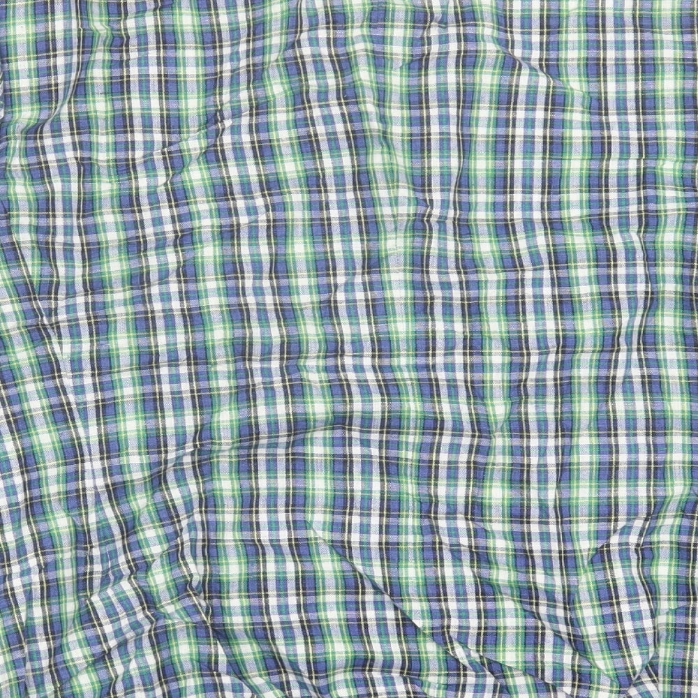 Bianca Womens Beige Plaid  Jacket Blazer Size 16  Button