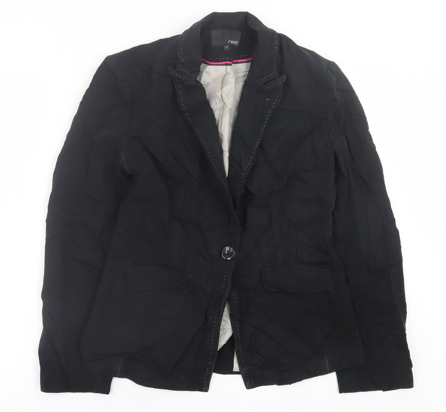 NEXT Womens Black   Jacket Blazer Size 10  Button