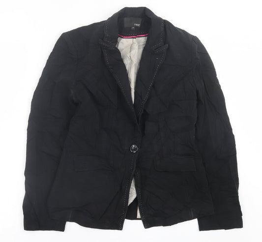 NEXT Womens Black   Jacket Blazer Size 10  Button