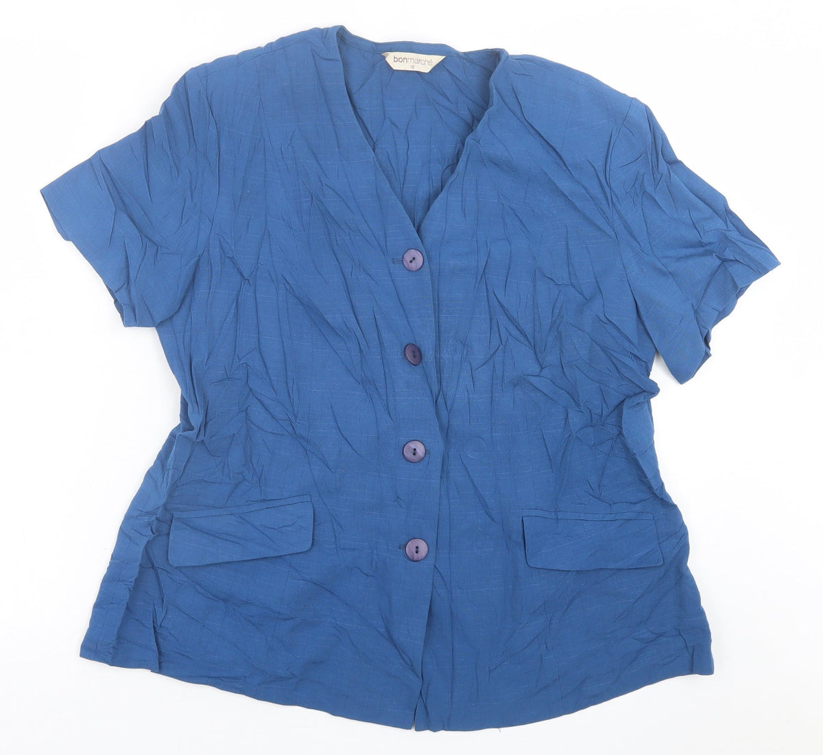 Bonmarché Womens Blue Jacket Blazer Size 18 Buckle
