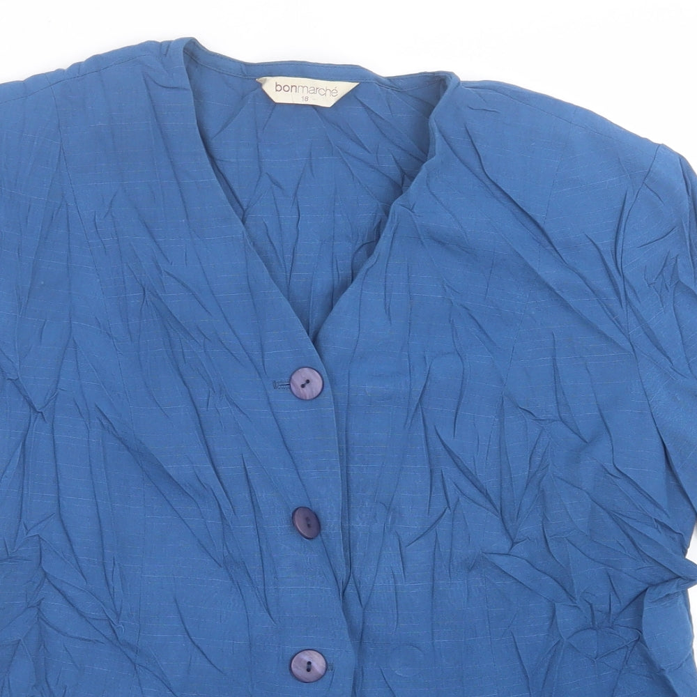Bonmarché Womens Blue Jacket Blazer Size 18 Buckle