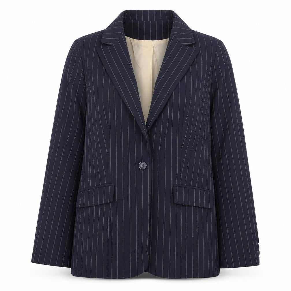 Dorothy Perkins Womens Blue Striped  Jacket Blazer Size 14  Button