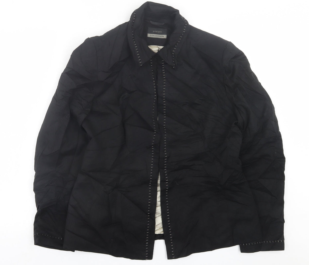 Principles Womens Black   Jacket Blazer Size 14  Hook & Eye