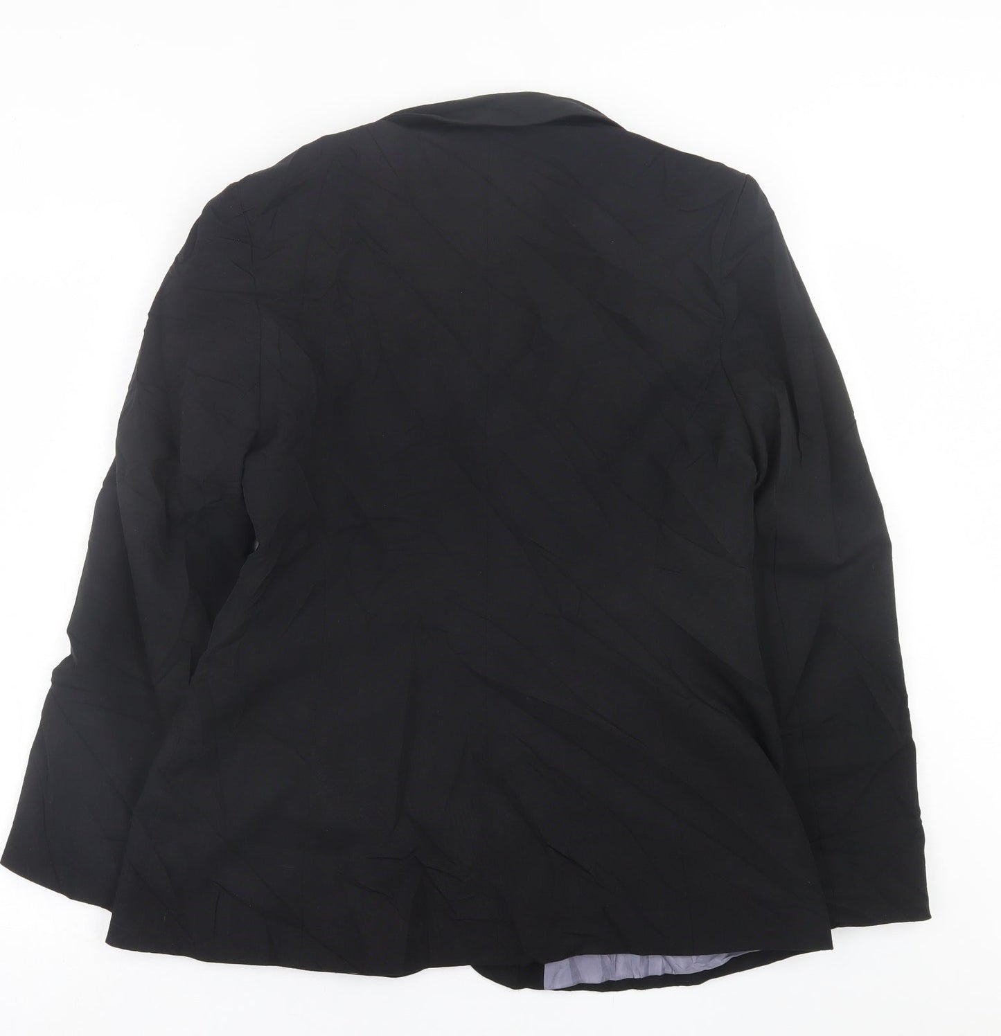 Essentials Womens Black   Jacket Blazer Size 14  Button
