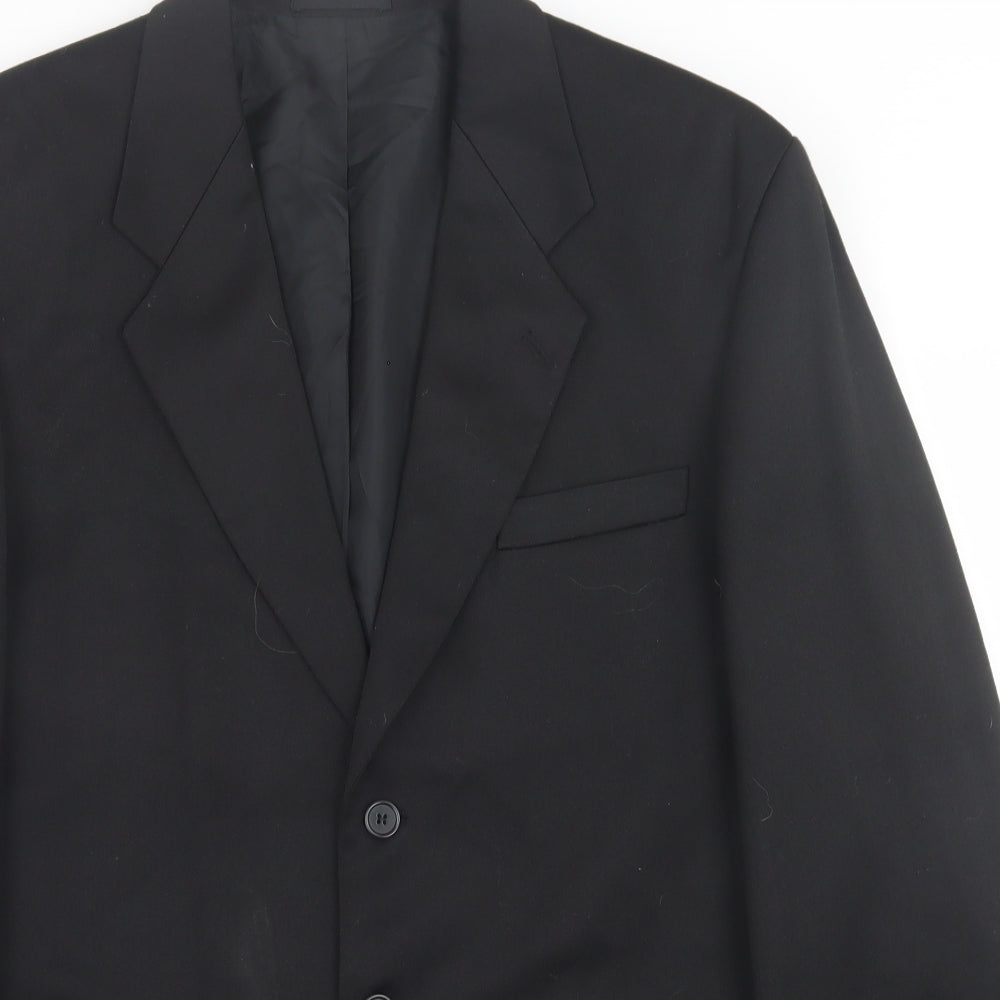 Burton Mens Black  Viscose Jacket Suit Jacket Size 40
