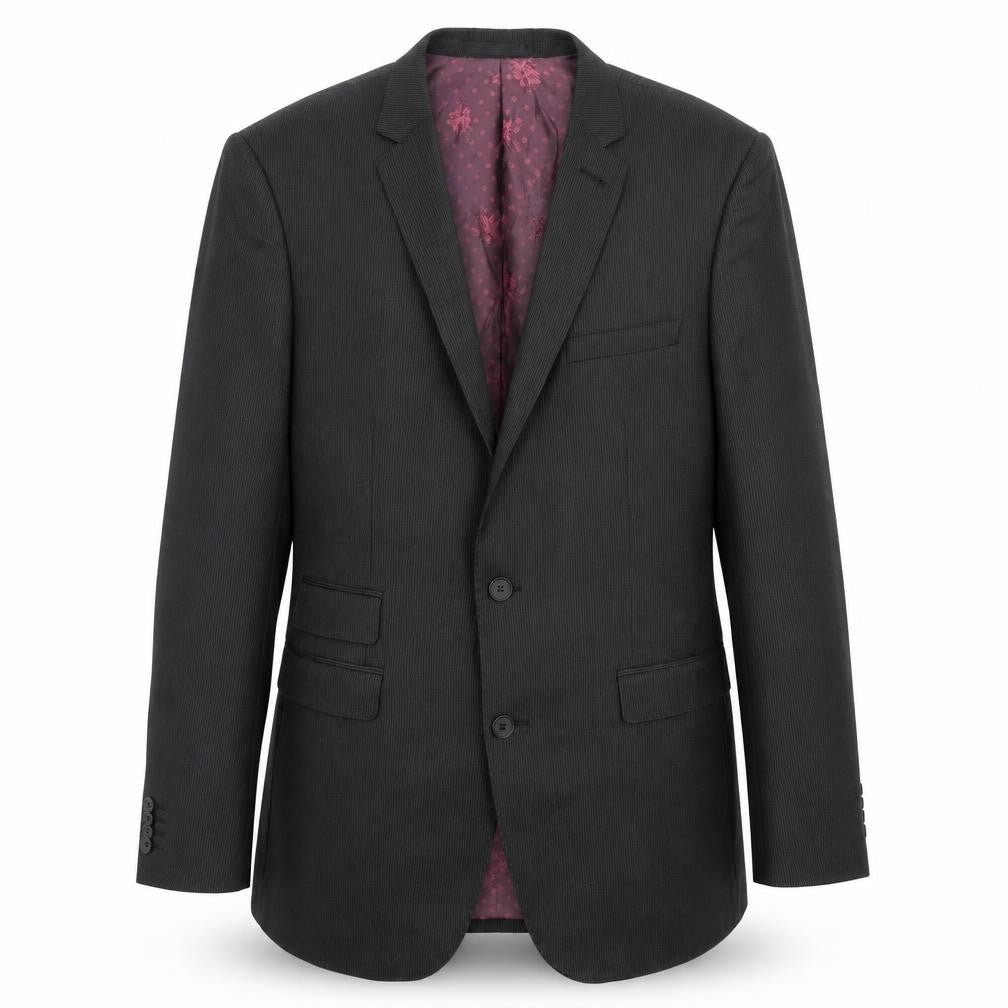 Limited collection Mens Black Striped Polyester Jacket Suit Jacket Size 42