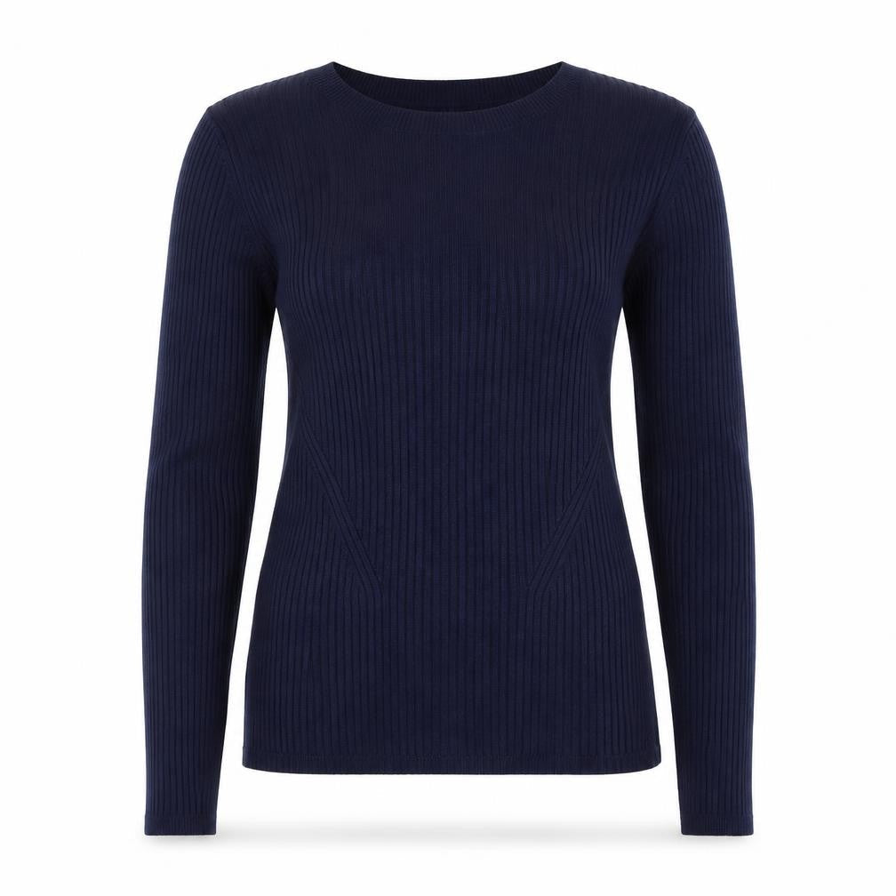 Oasis Womens Blue Round Neck  Viscose Pullover Jumper Size S
