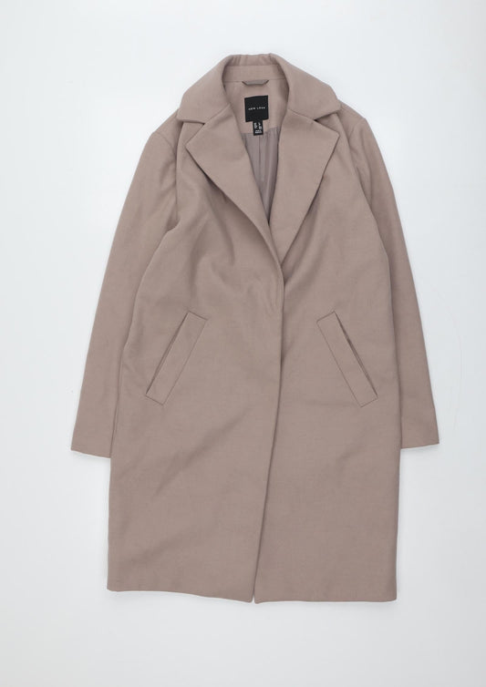 New Look Womens Pink   Overcoat Coat Size 8