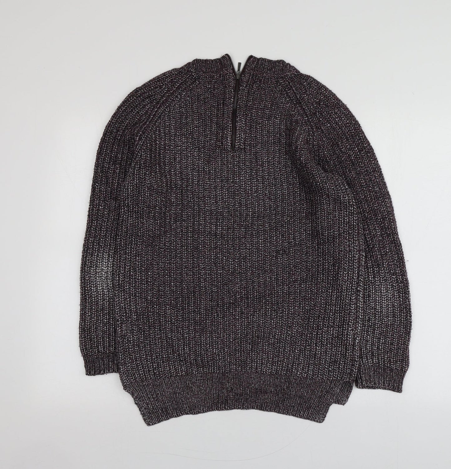 Autograph Womens Purple Round Neck  Polyamide Pullover Jumper Size 12