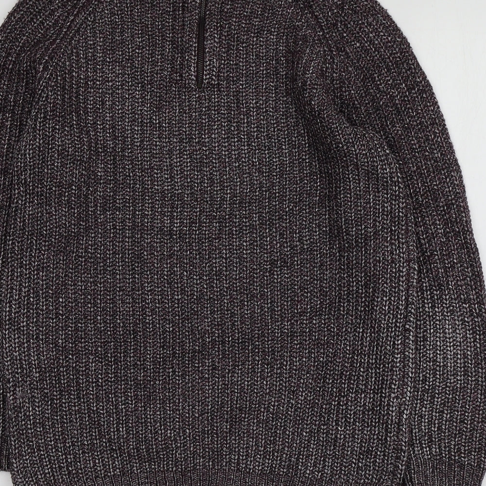 Autograph Womens Purple Round Neck  Polyamide Pullover Jumper Size 12