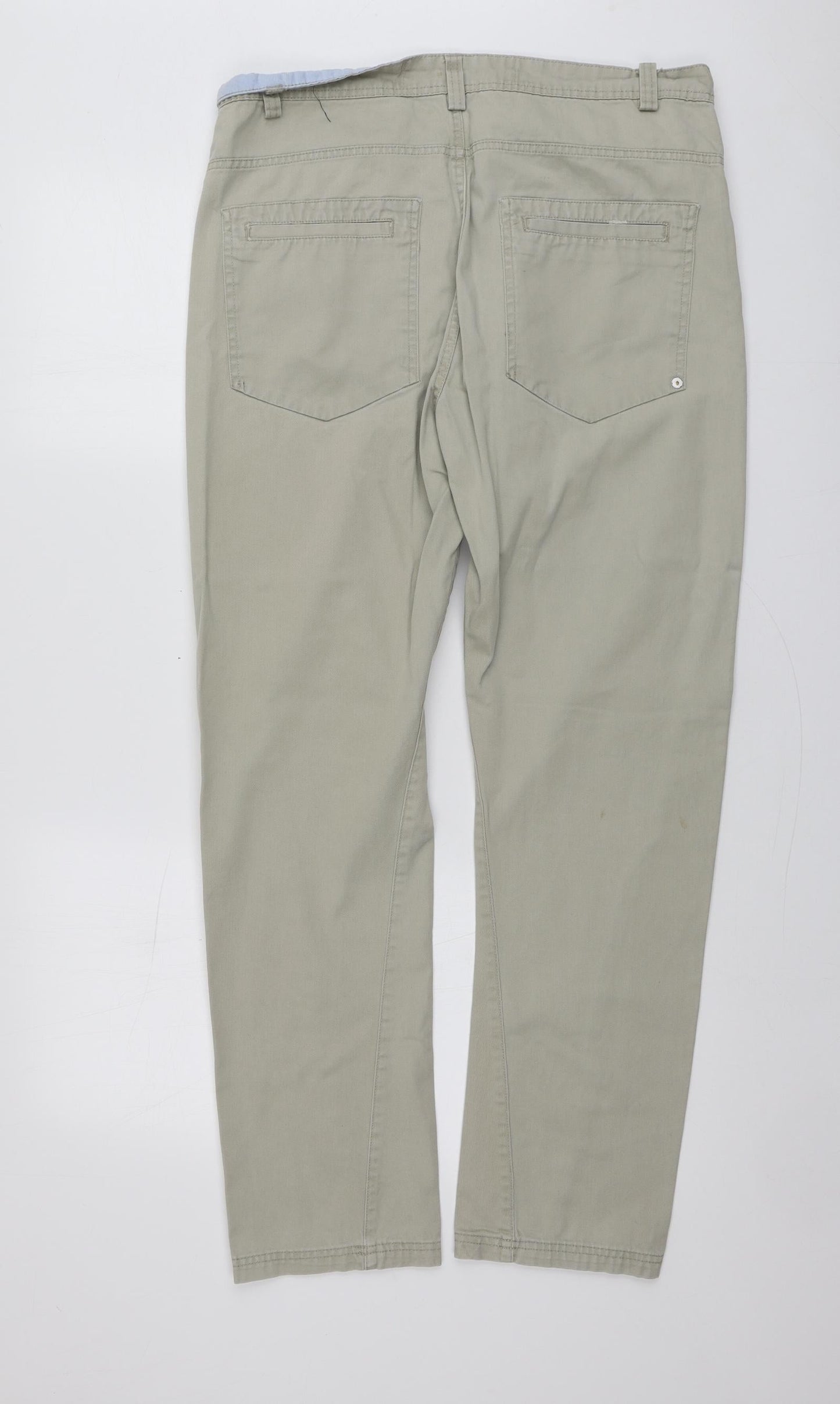 Fabric of Life Mens Beige  Cotton Trousers  Size 32 L29 in Regular