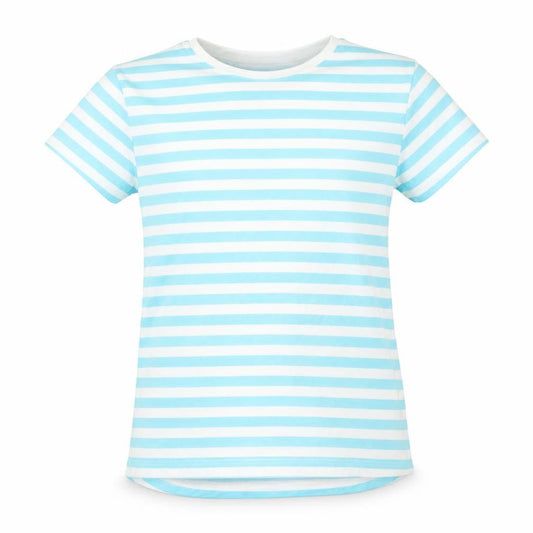 H&M Girls Multicoloured Striped Cotton Basic T-Shirt Size 8 Years Round Neck