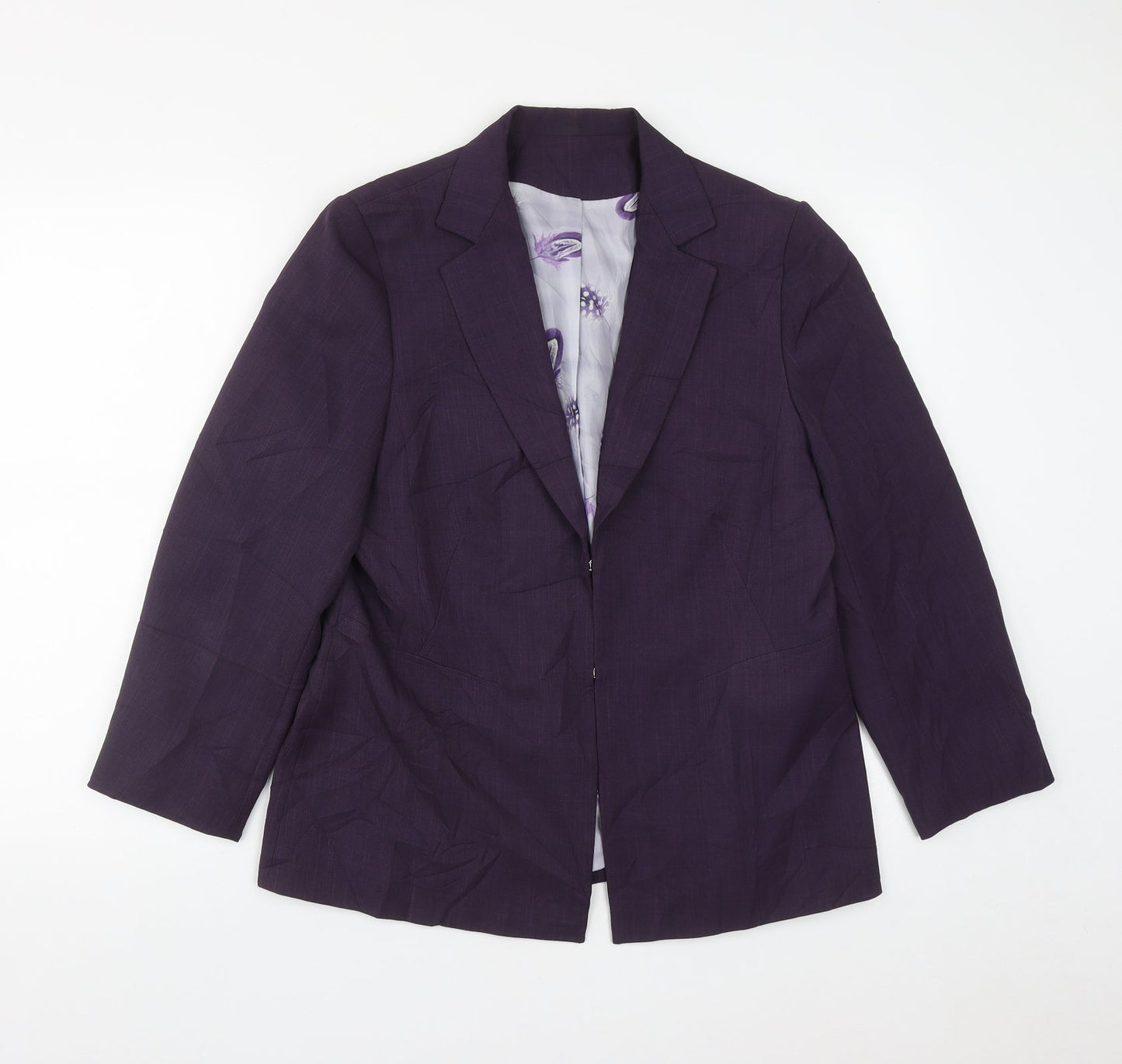 NL Collection Womens Purple   Jacket  Size 16  Hook & Eye