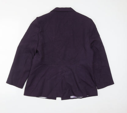 NL Collection Womens Purple   Jacket  Size 16  Hook & Eye