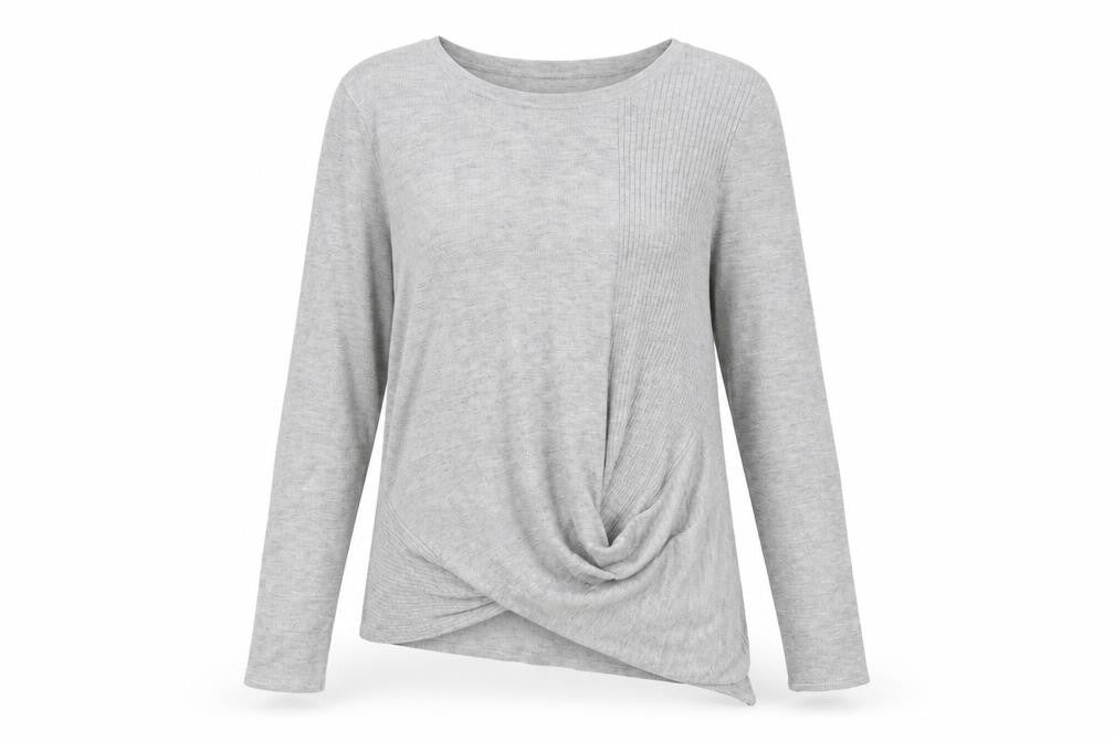 River Island Womens Grey Round Neck  Polyester Pullover Jumper Size 12