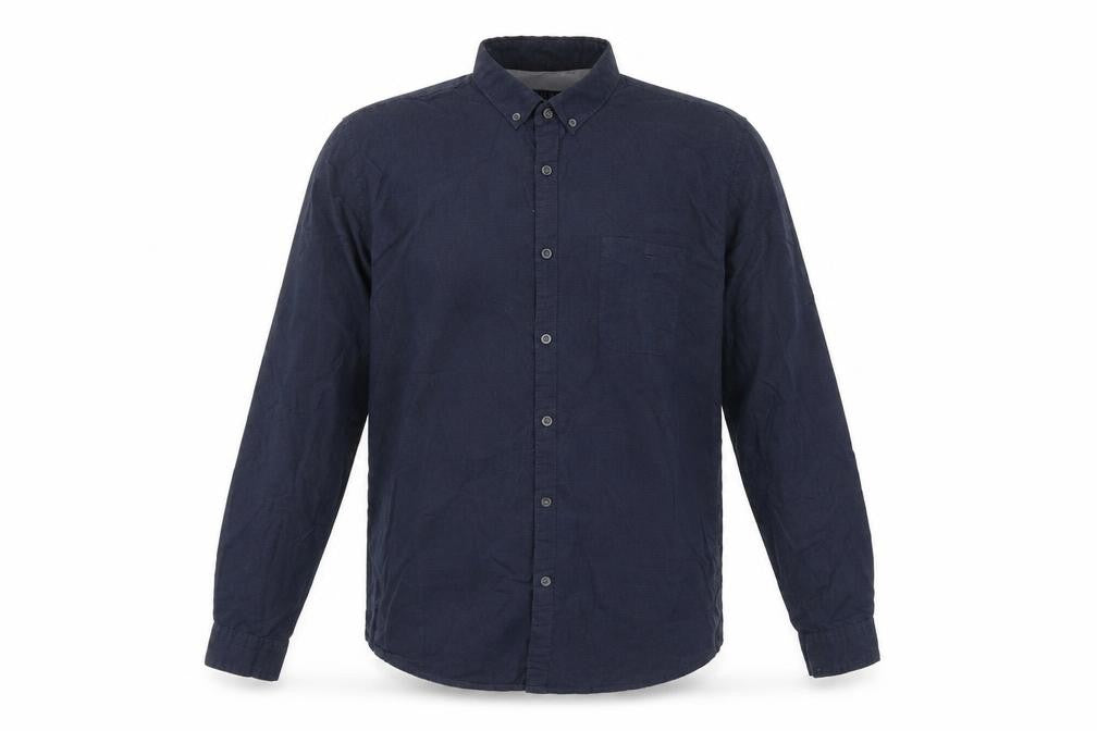 Debenhams Mens Blue  Cotton  Button-Up Size L Collared Button