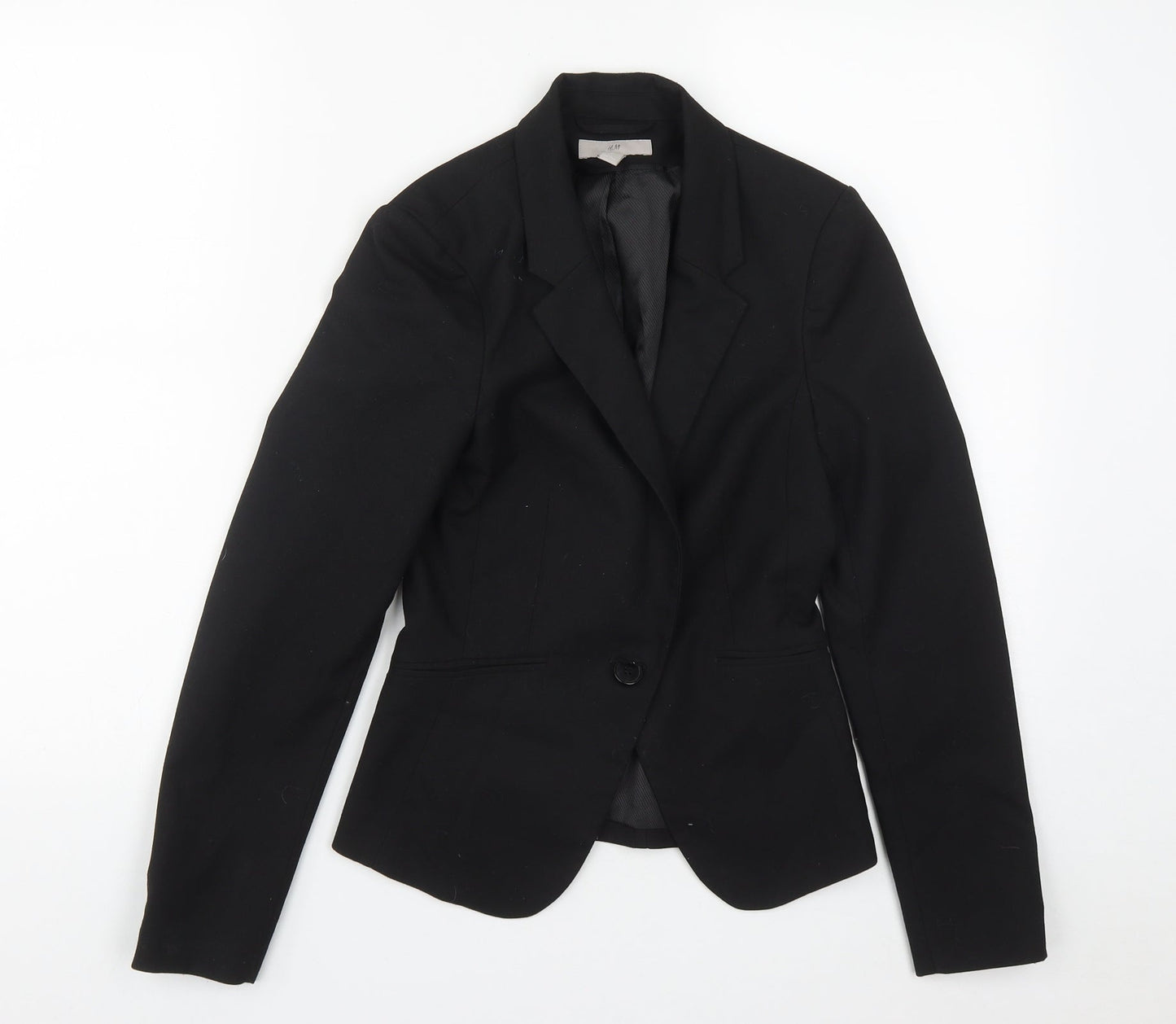 H&M Womens Black   Jacket  Size 4  Button