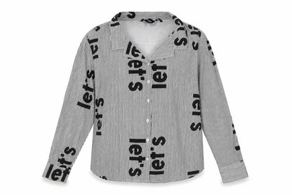 Sassy Soda Womens Multicoloured Striped Polyester Basic Button-Up Size L Collared
