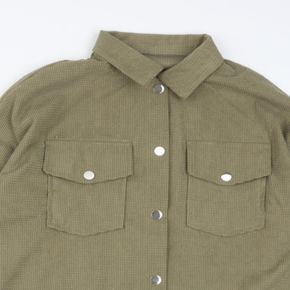 SHEIN Womens Green   Jacket  Size M  Snap