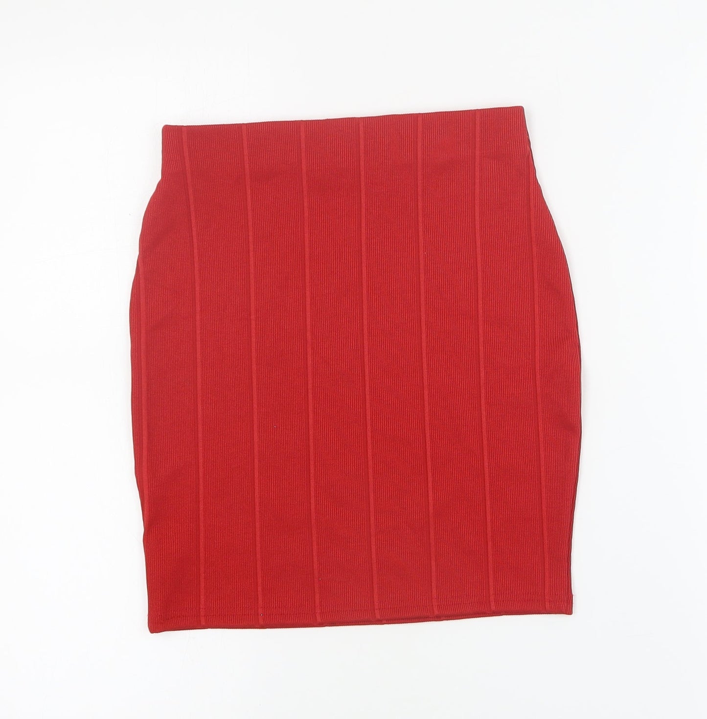 Edge Womens Red  Polyester Mini Skirt Size 8