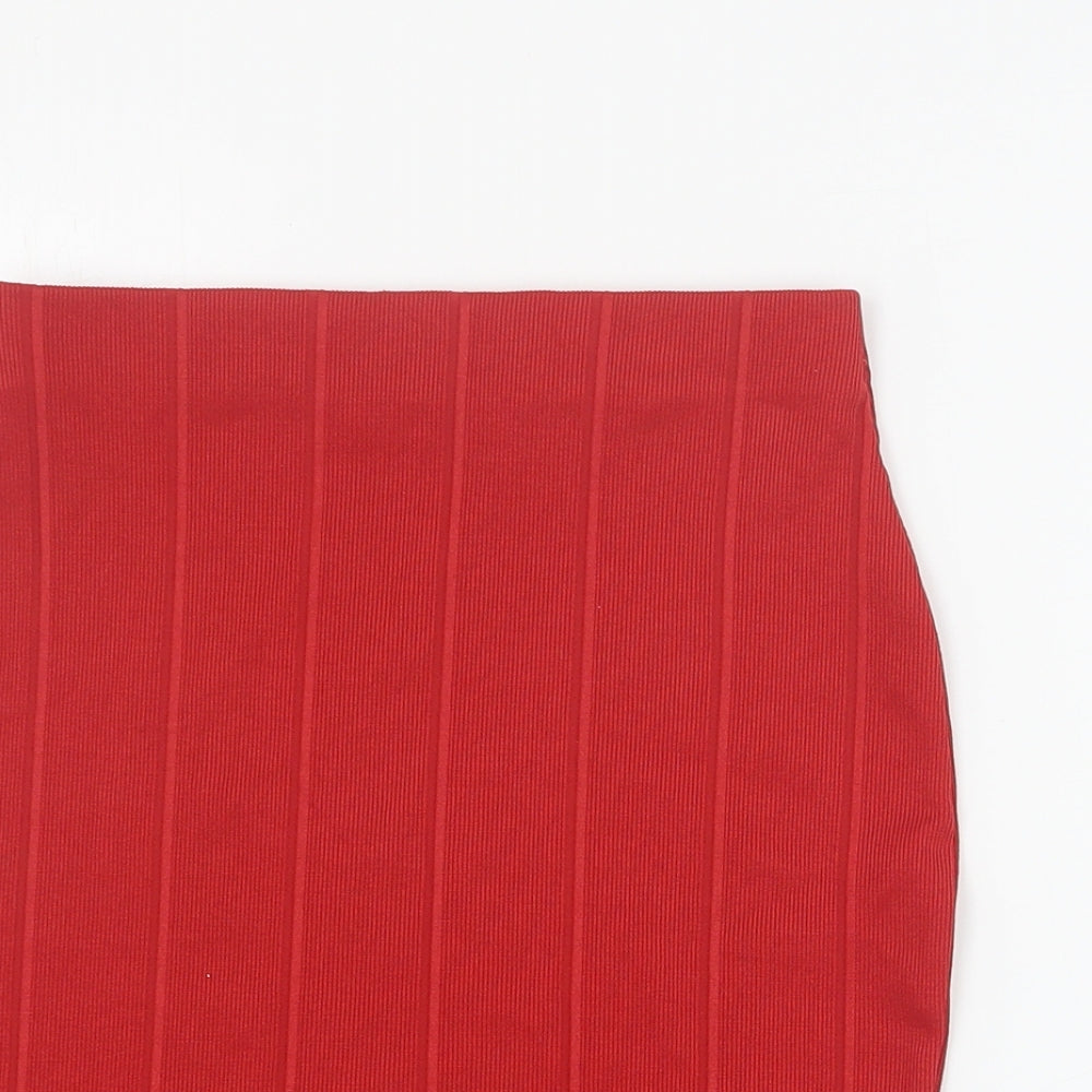 Edge Womens Red  Polyester Mini Skirt Size 8